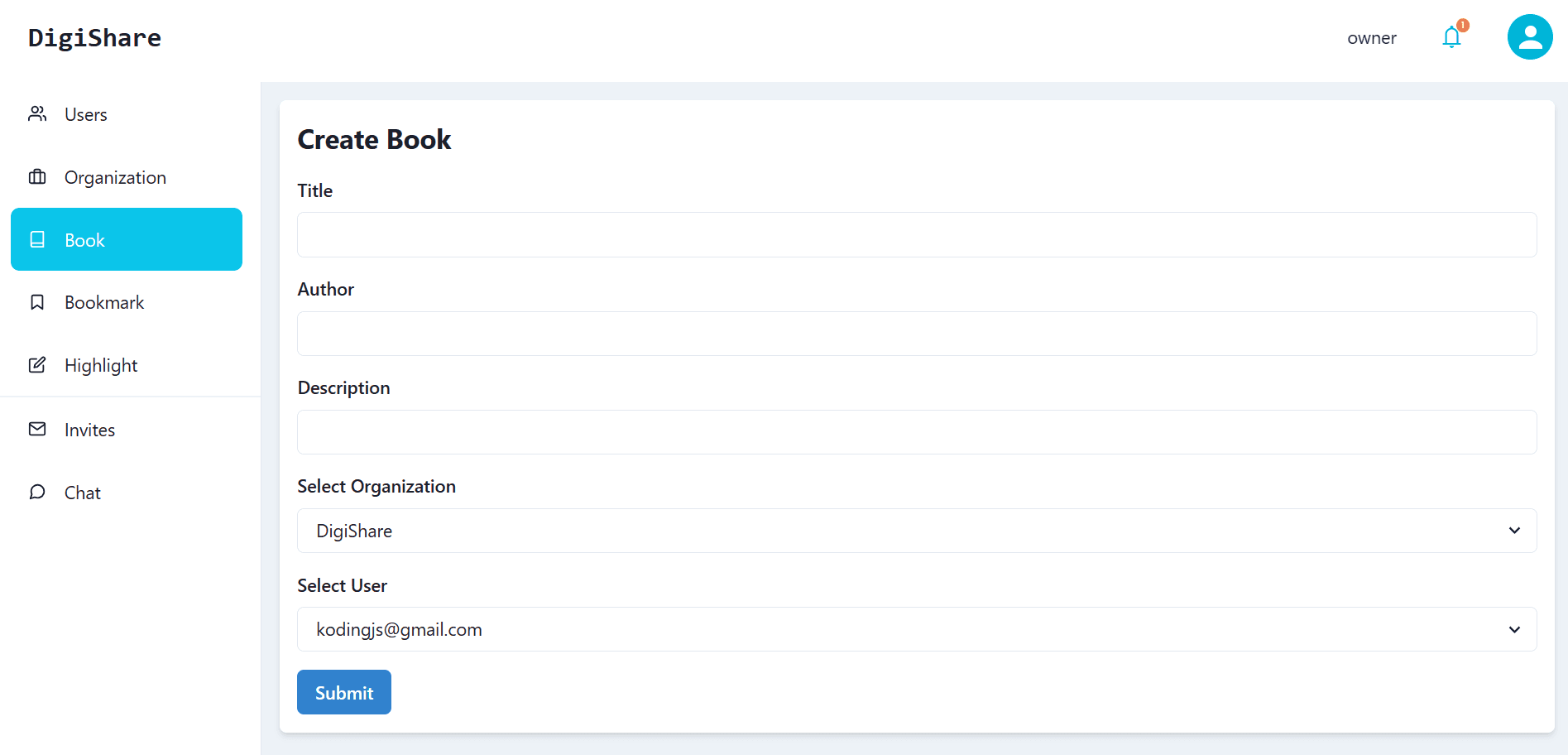 add a field into create book form